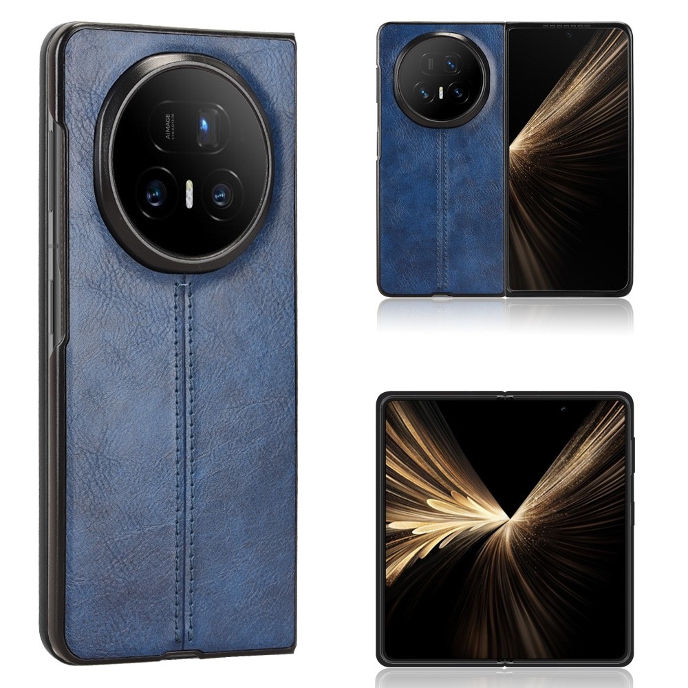 Stitchi műanyag tok műbőrrel borítva Honor Magic V5 készülékhez - kék