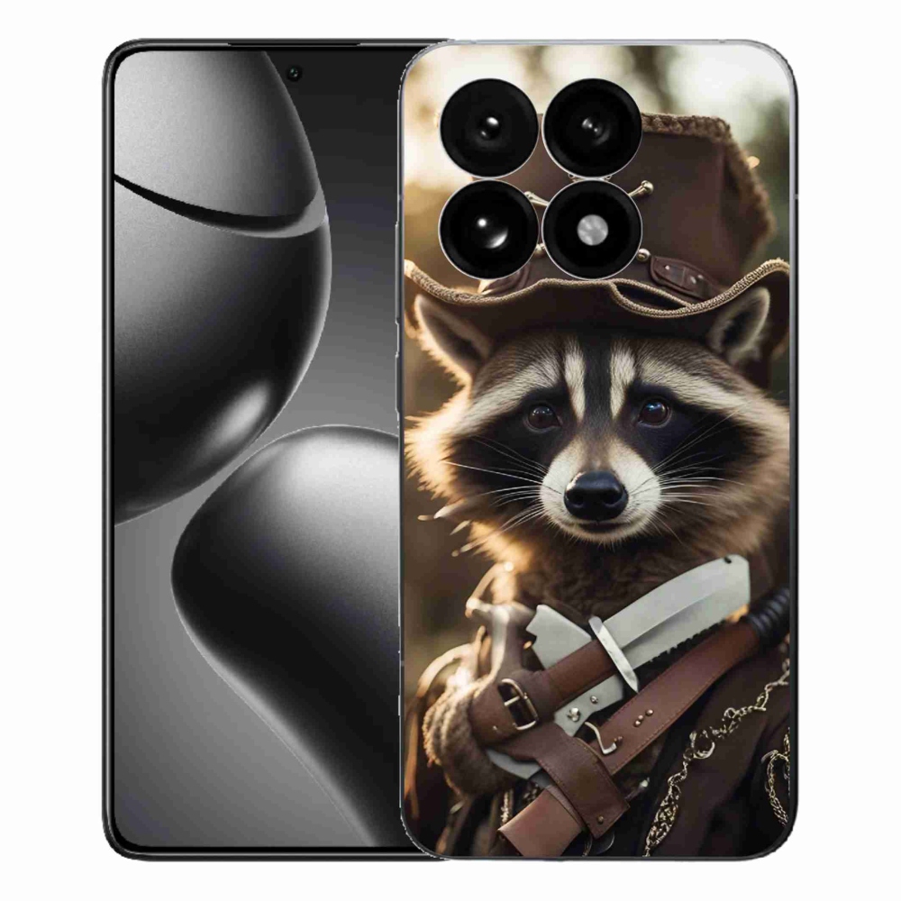 Gél borító mmCase a Xiaomi 15T-hez - mosómedve egyenruhában