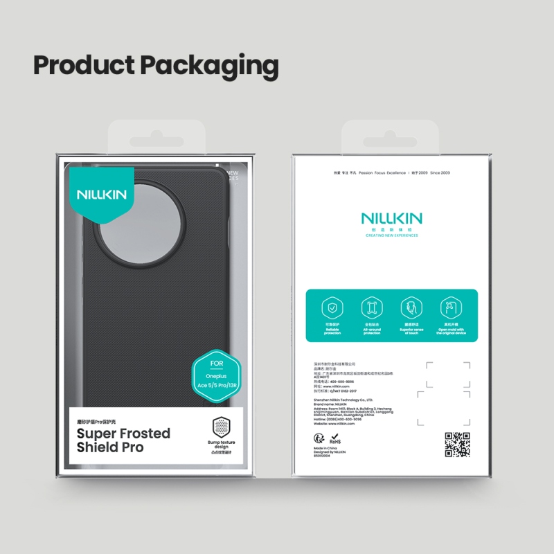 Nillkin Super Frosted PRO hátlap a OnePlus 13R számára Fekete