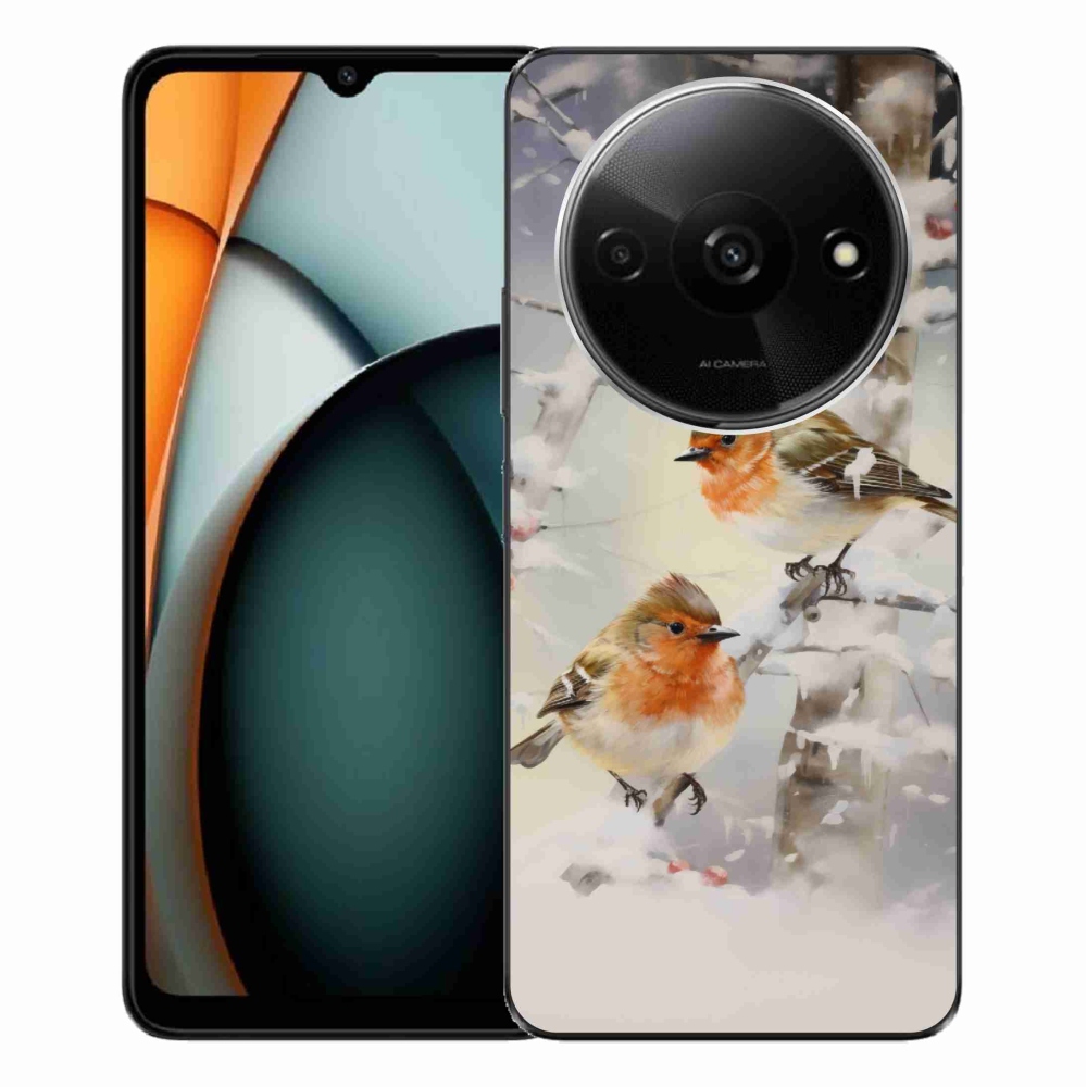 Gél borítás mmCase a Xiaomi Redmi A3-hoz - madarak télen