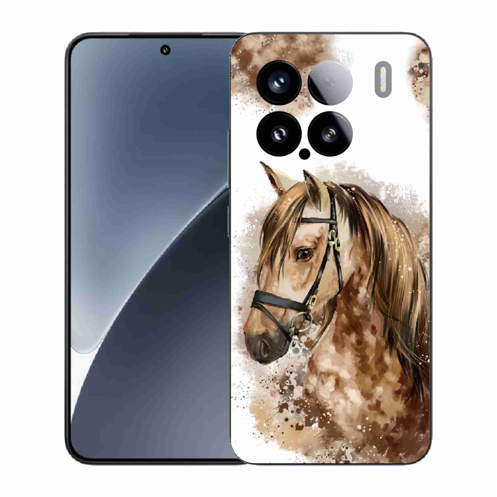 Gél borító mmCase a Xiaomi 15-öshöz - barna rajzfilm ló