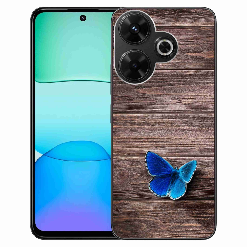 Gél borítás mmCase a Xiaomi Redmi 13 4G/Poco M6 4G - kék pillangó 1