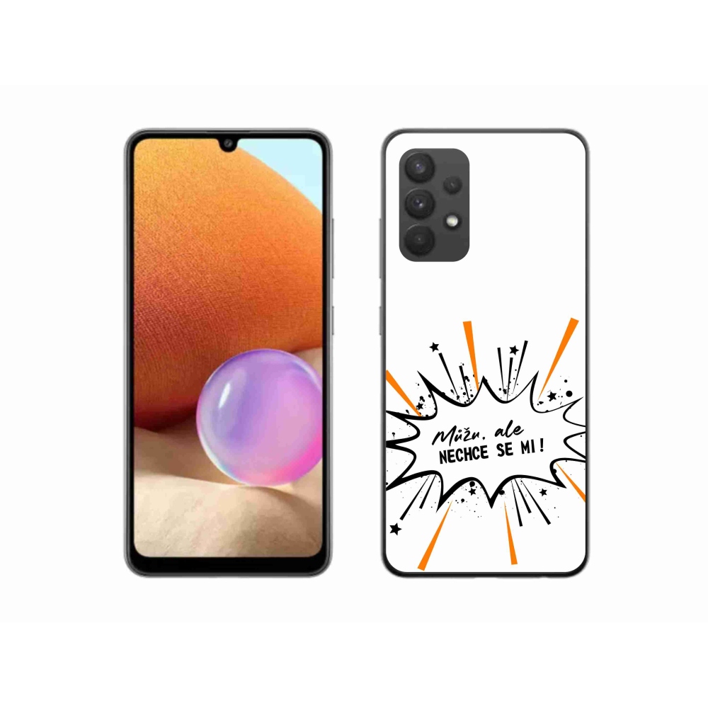 Gél borító mmCase Samsung Galaxy A32 4G - vicces szöveg 11 fehér háttér