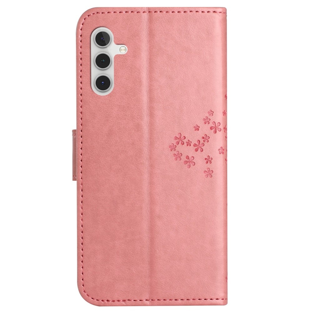 Fás könyv tok Samsung Galaxy S23 FE készülékhez - rózsaszín