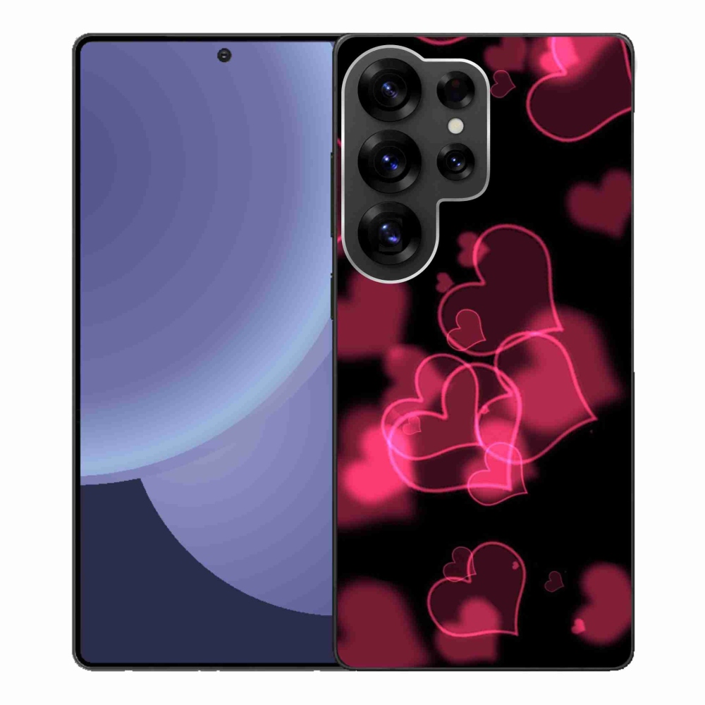 Gél védőhuzat mmCase Samsung Galaxy S25 Ultra készülékhez - piros szívek