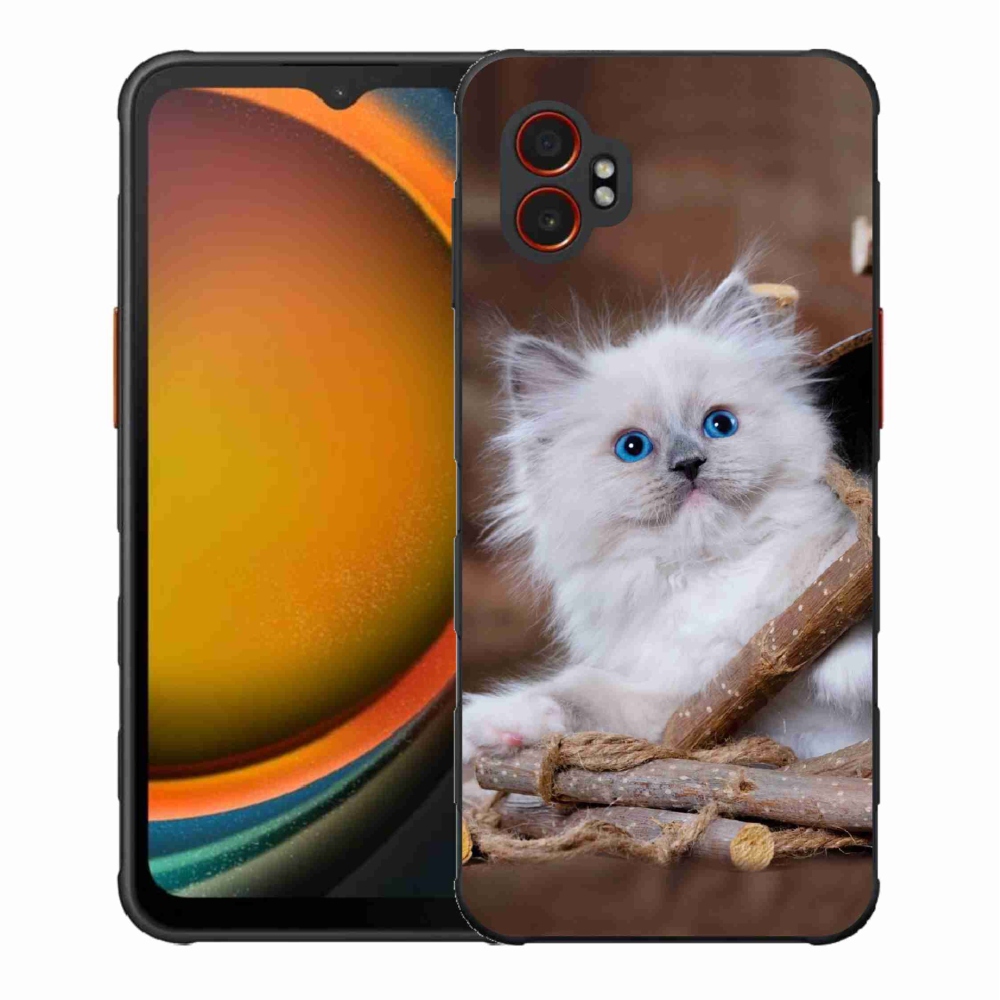 Gél védőhuzat mmCase Samsung Galaxy Xcover 7 Pro készülékhez - fehér cica
