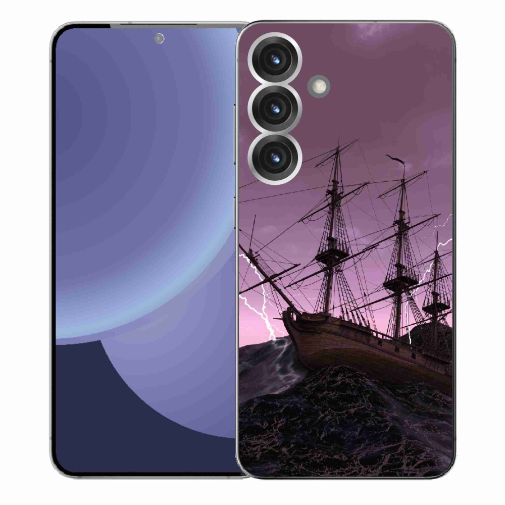 Zselés borítás mmCase Samsung Galaxy S25+ készülékhez - hajó a viharban