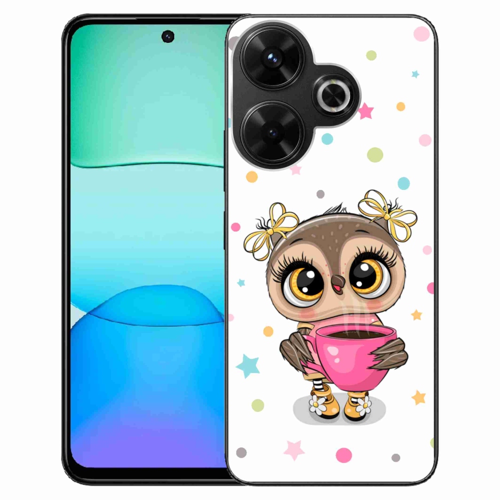 Gél borítás mmCase a Xiaomi Redmi 13 4G/Poco M6 4G számára - rajzfilm bagoly