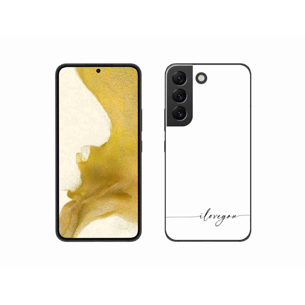 Gél borítás mmCase Samsung Galaxy S22 5G - I love you fehér háttérrel