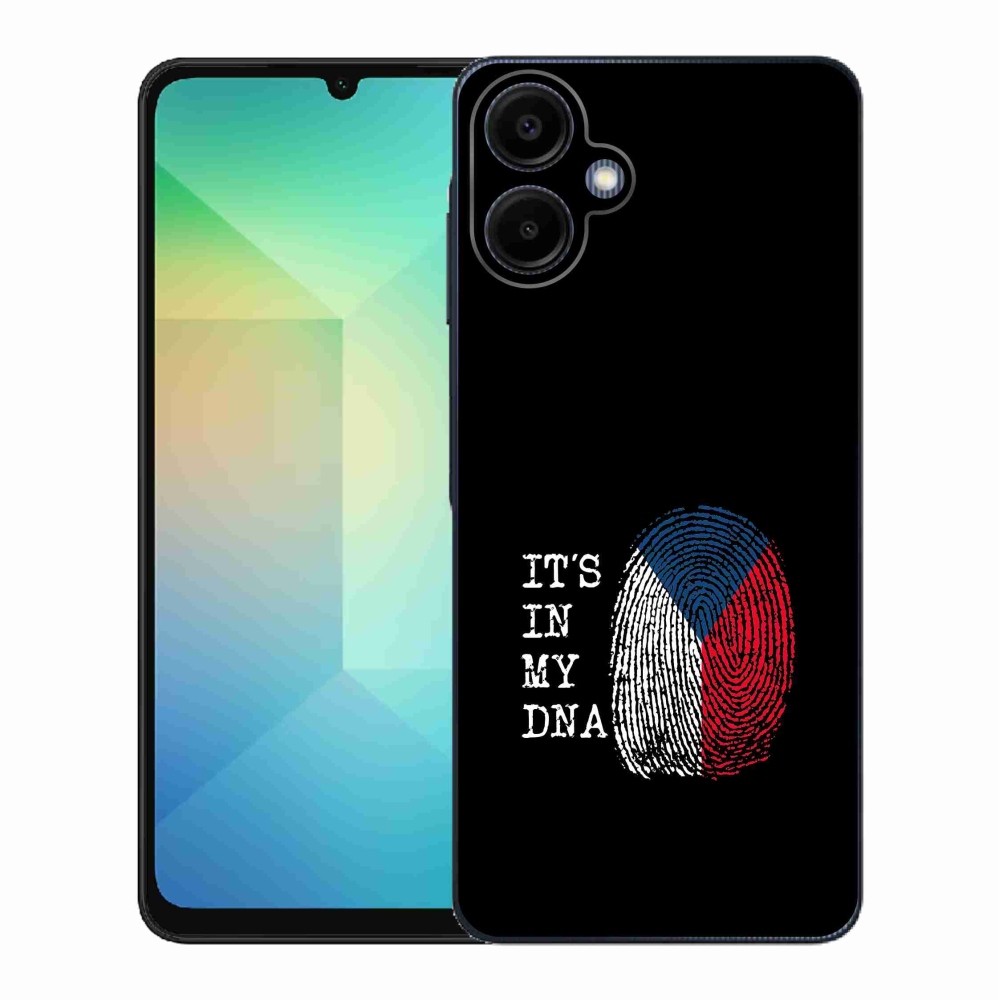 Gél borító mmCase Samsung Galaxy A06 4G - zászlós ujjlenyomat fekete háttérrel