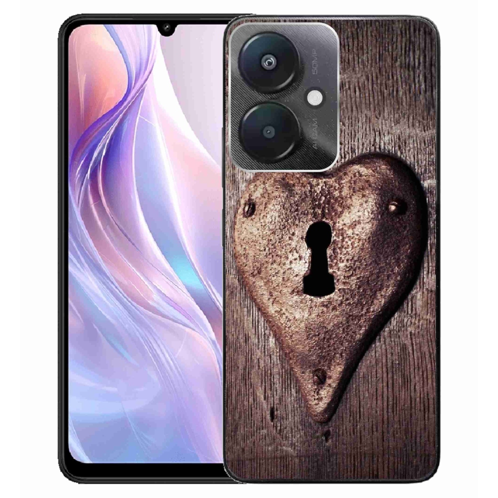 Gél borítás mmCase a Xiaomi Redmi 13C 5G számára - szív alakú zár