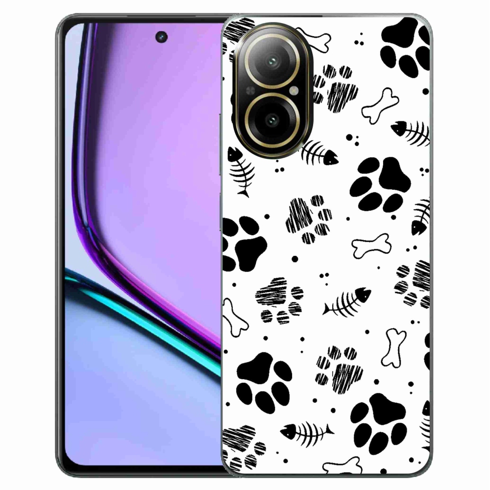 Gél borítás mmCase a Realme C67 készülékhez - kutyamancsok 1