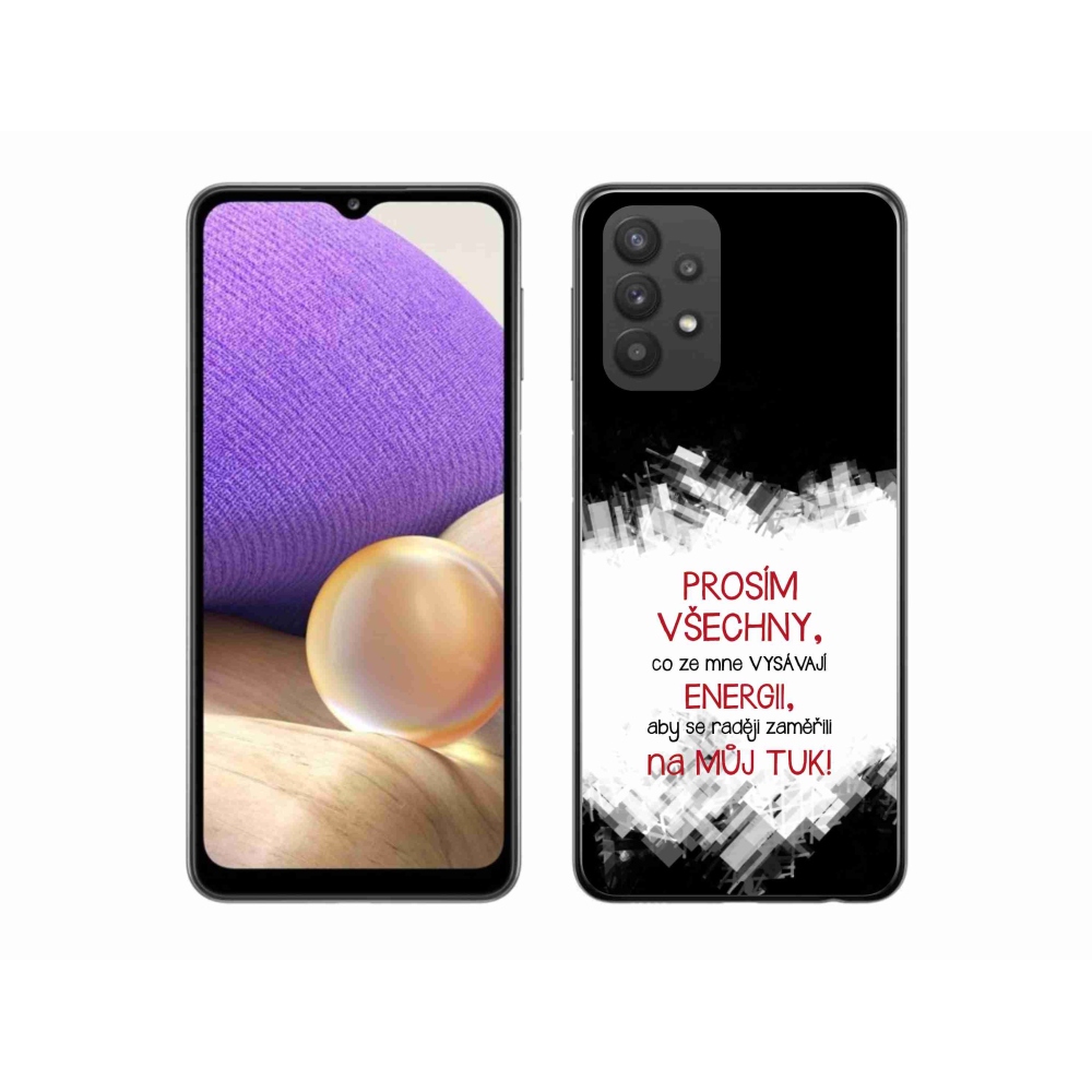 Gél borító mmCase Samsung Galaxy A32 5G - vicces szöveg 1 piros