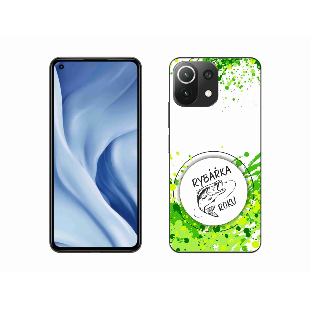 Gél borító mmCase a Xiaomi Mi 11 Lite 4G/5G-hez - az év halászának fehér háttere