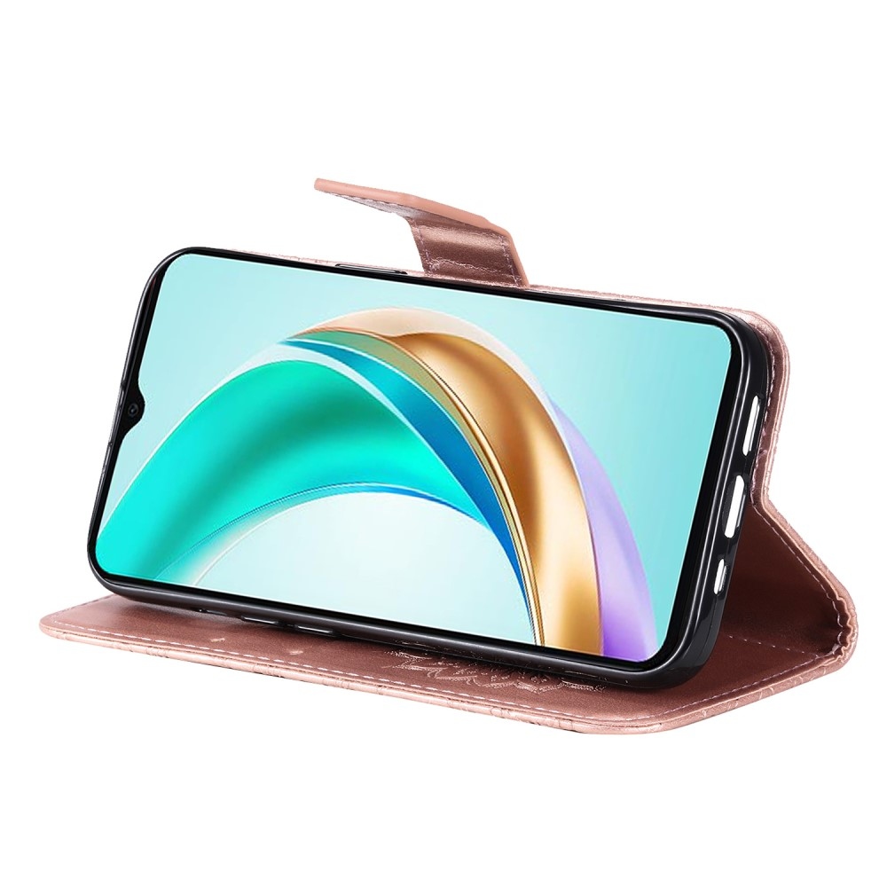 Napraforgó könyv tok Honor X6b-hez - rózsaarany