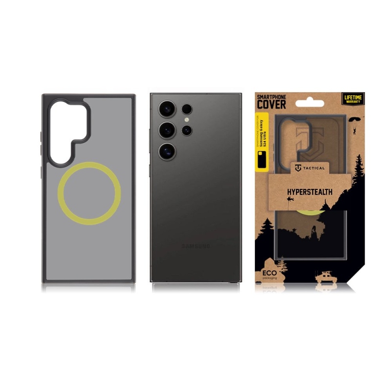 Taktikai MagForce Hyperstealth 2.0 borító a Samsung Galaxy S24 Ultra fekete/sárga számára
