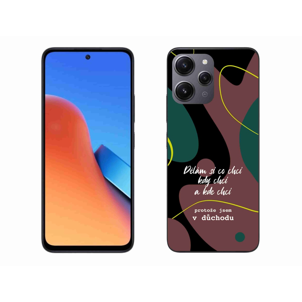 Gél borító mmCase a Xiaomi Redmi 12-hez - vicces szöveg 10 fekete háttérrel