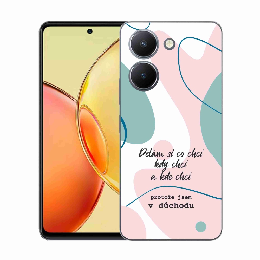 Gél borító mmCase a Vivo Y36 készülékhez - vicces szöveg 10 fehér háttér