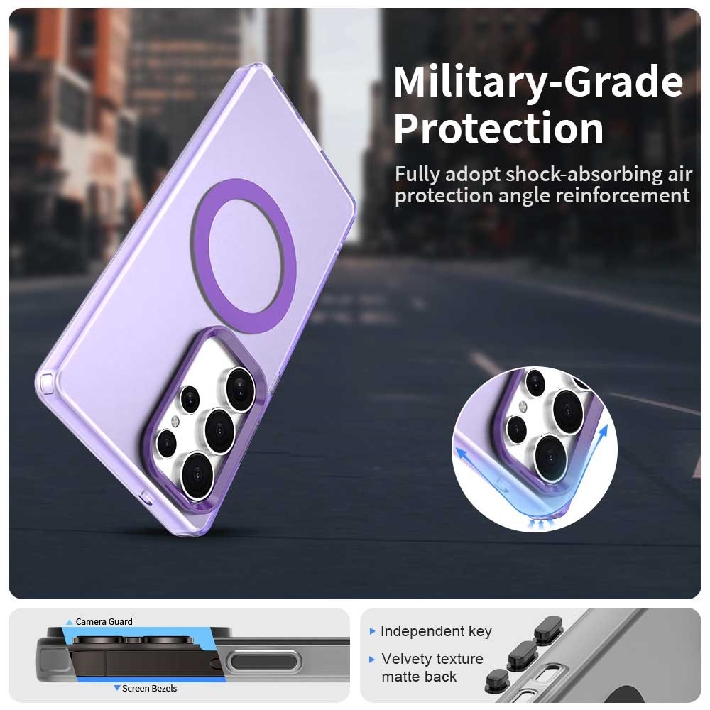 Candy zselés tok MagSafe-val a Samsung Galaxy S25 Ultra készülékre - lila