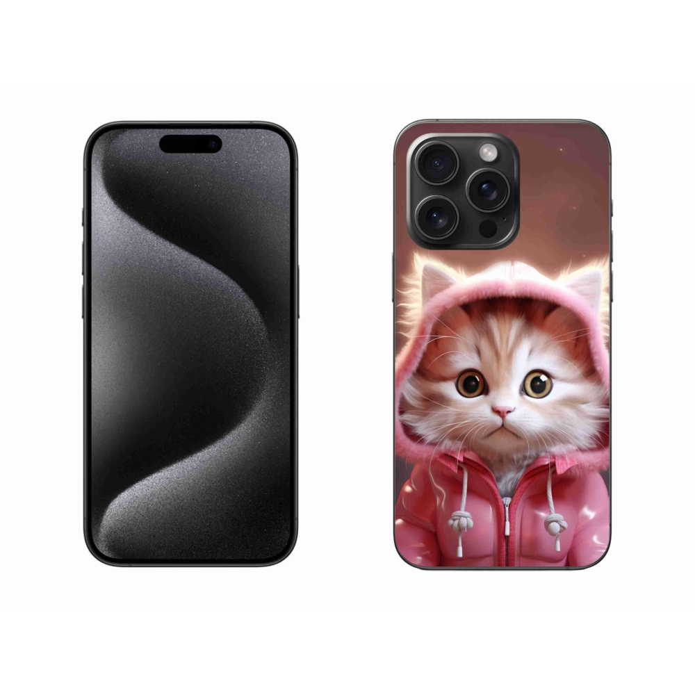 Gél borítás mmCase iPhone 15 Pro Max készülékhez - aranyos cica 3