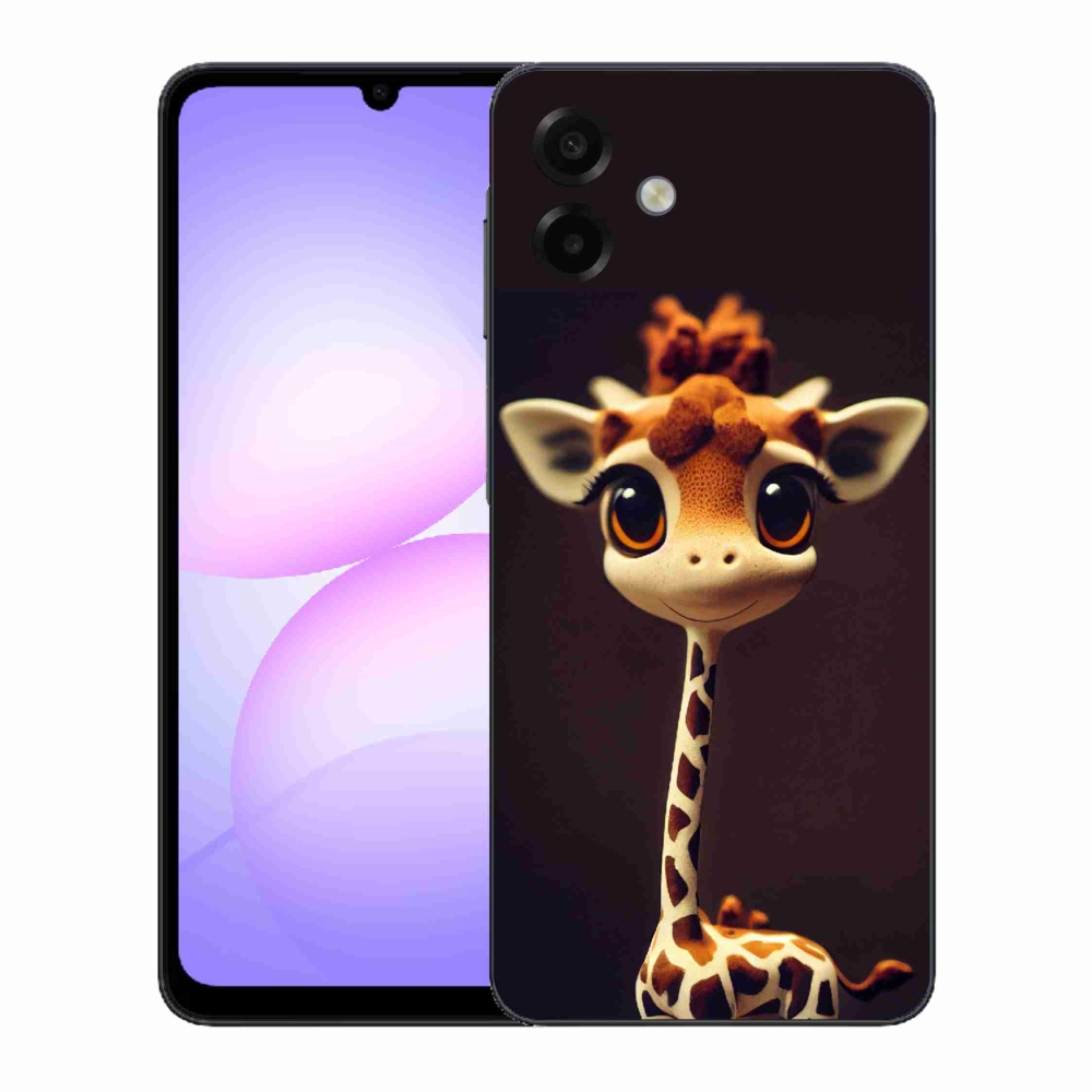 Zselés borítás mmCase Samsung Galaxy A07 4G - kis zsiráfhoz