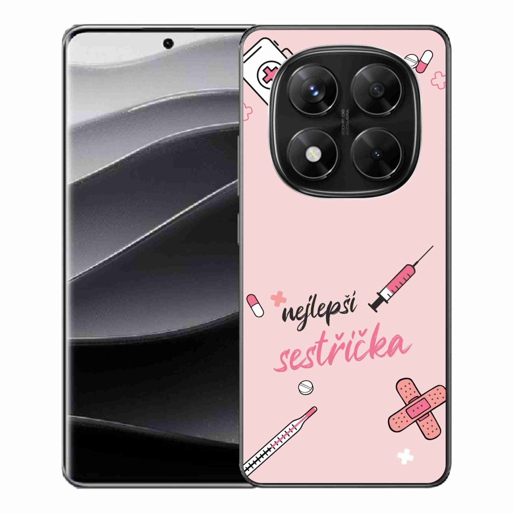 Gél borító mmCase a Xiaomi Redmi Note 14 Pro 5G/Poco X7 5G számára - legjobb kishúg rózsaszín háttérrel