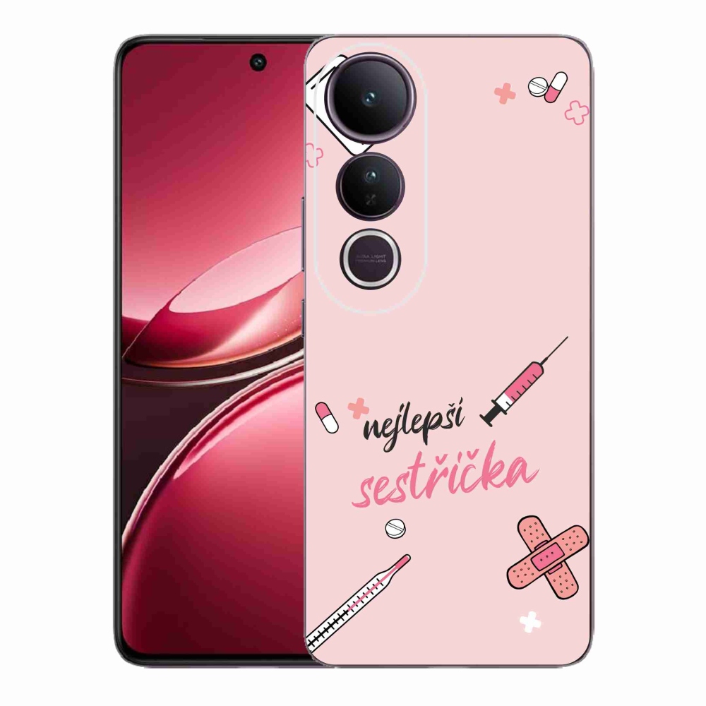 Gélburkolat mmCase a Vivo V50 Lite 4G/5G-n - a legjobb kishúg rózsaszín háttérrel