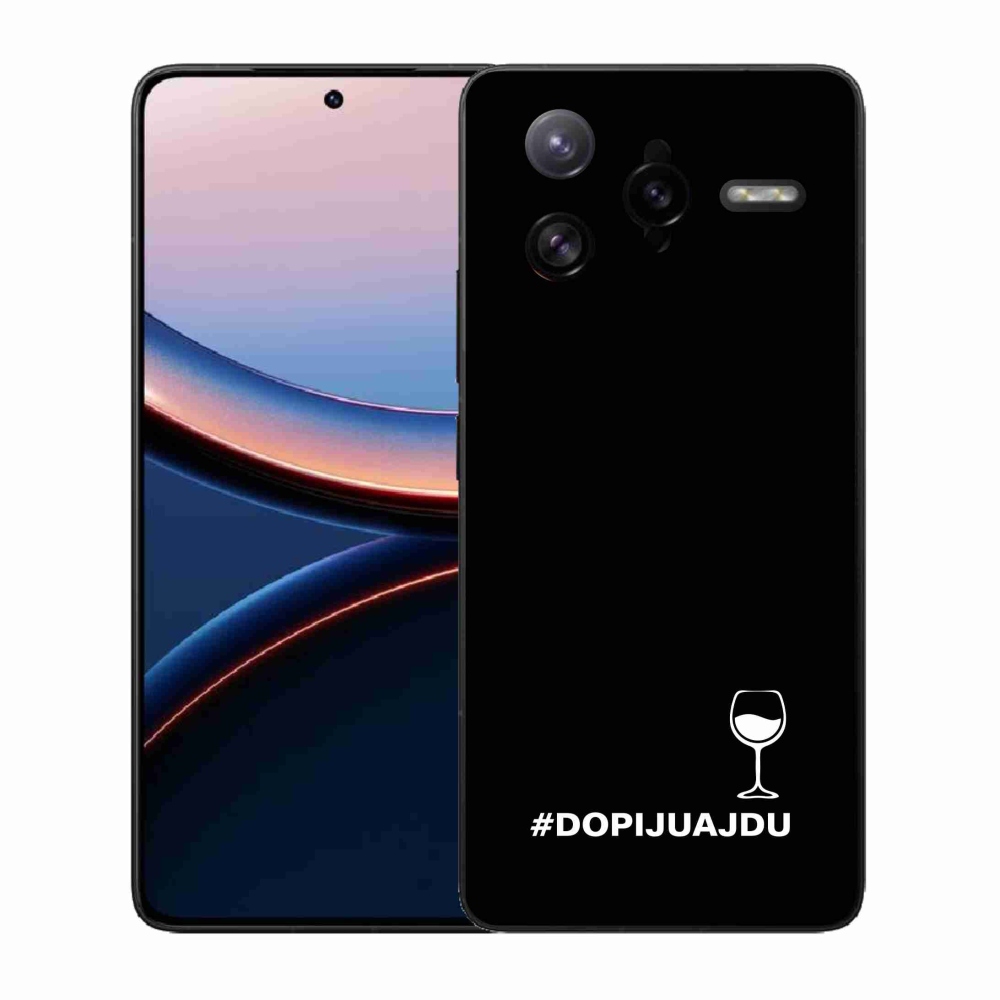 Gél borítás mmCase a Xiaomi Poco F7 Ultra számára - bor motívum fekete háttérrel