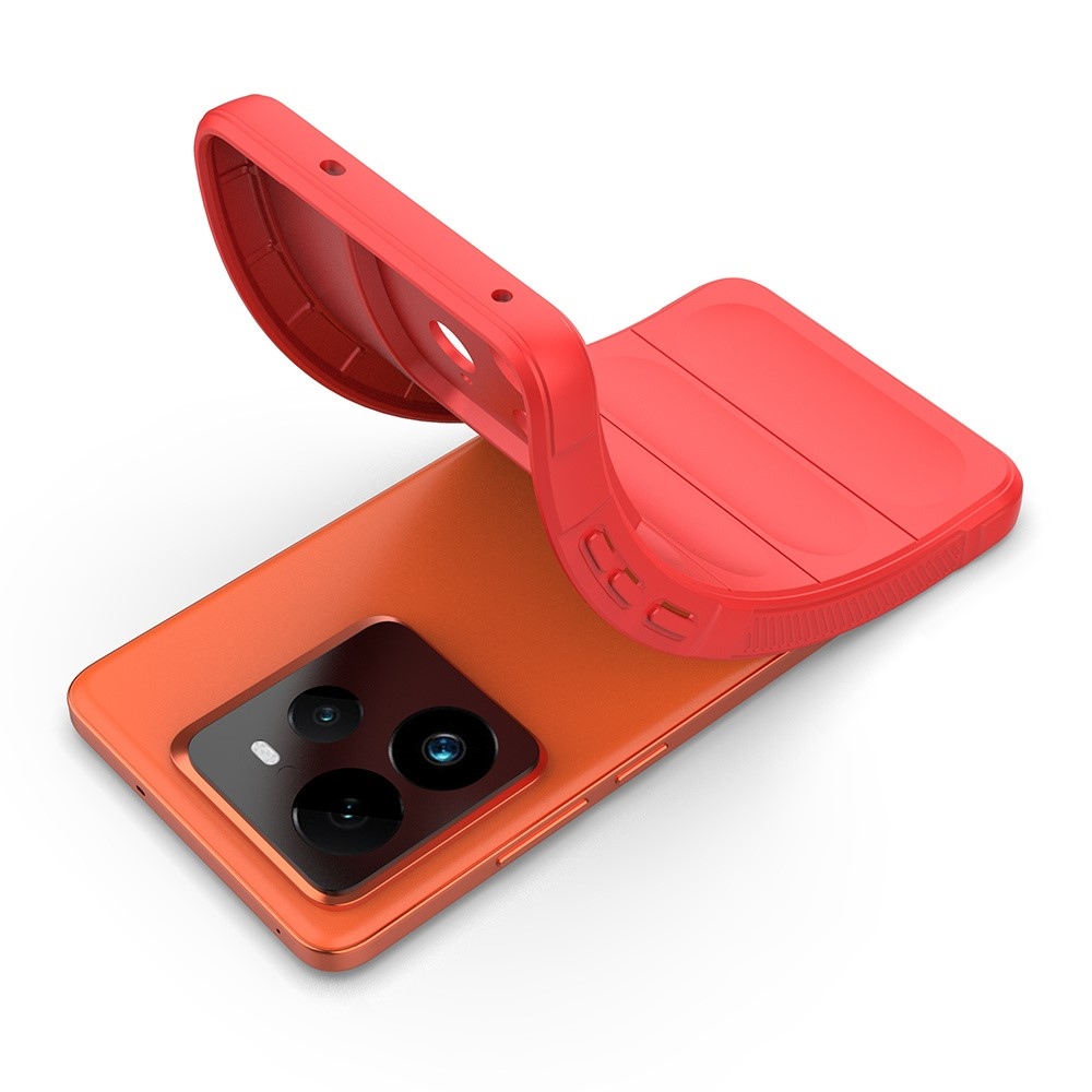 Rugg tartós zselés tok a Realme GT 7 Pro 5G számára - piros