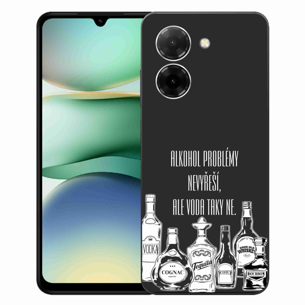 Gél borító mmCase a Xiaomi Redmi A5 (171.7x77.8x8.3mm) - vicces szöveg fekete háttérrel