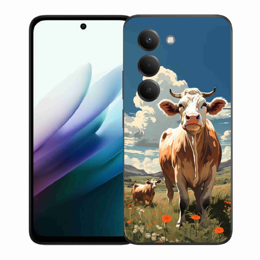 Gél borítás mmCase a Xiaomi Redmi 15 4G/5G (171mm) - tehenek a réten