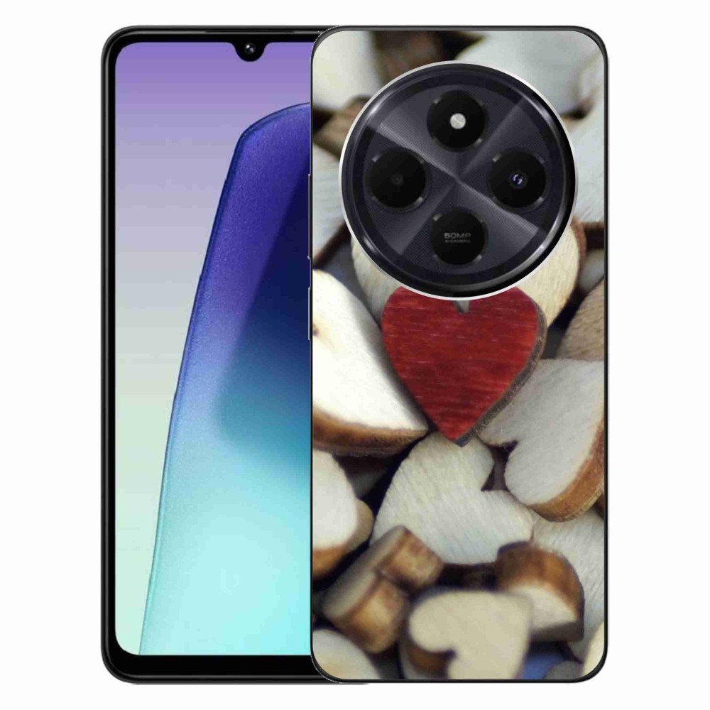 Gél borítás mmCase a Xiaomi Redmi 14C/Poco C75-hez - gravírozott piros szívecske