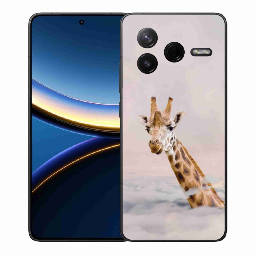 Gél borítás mmCase a Xiaomi Poco F7 Pro számára - zsiráf a felhőkben
