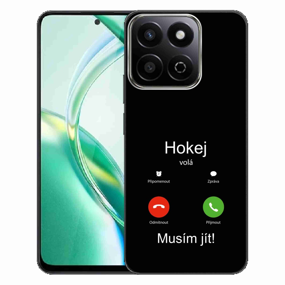 Gél borító mmCase a Honor 200 Smart 5G készülékhez - hoki hívások fekete háttérrel