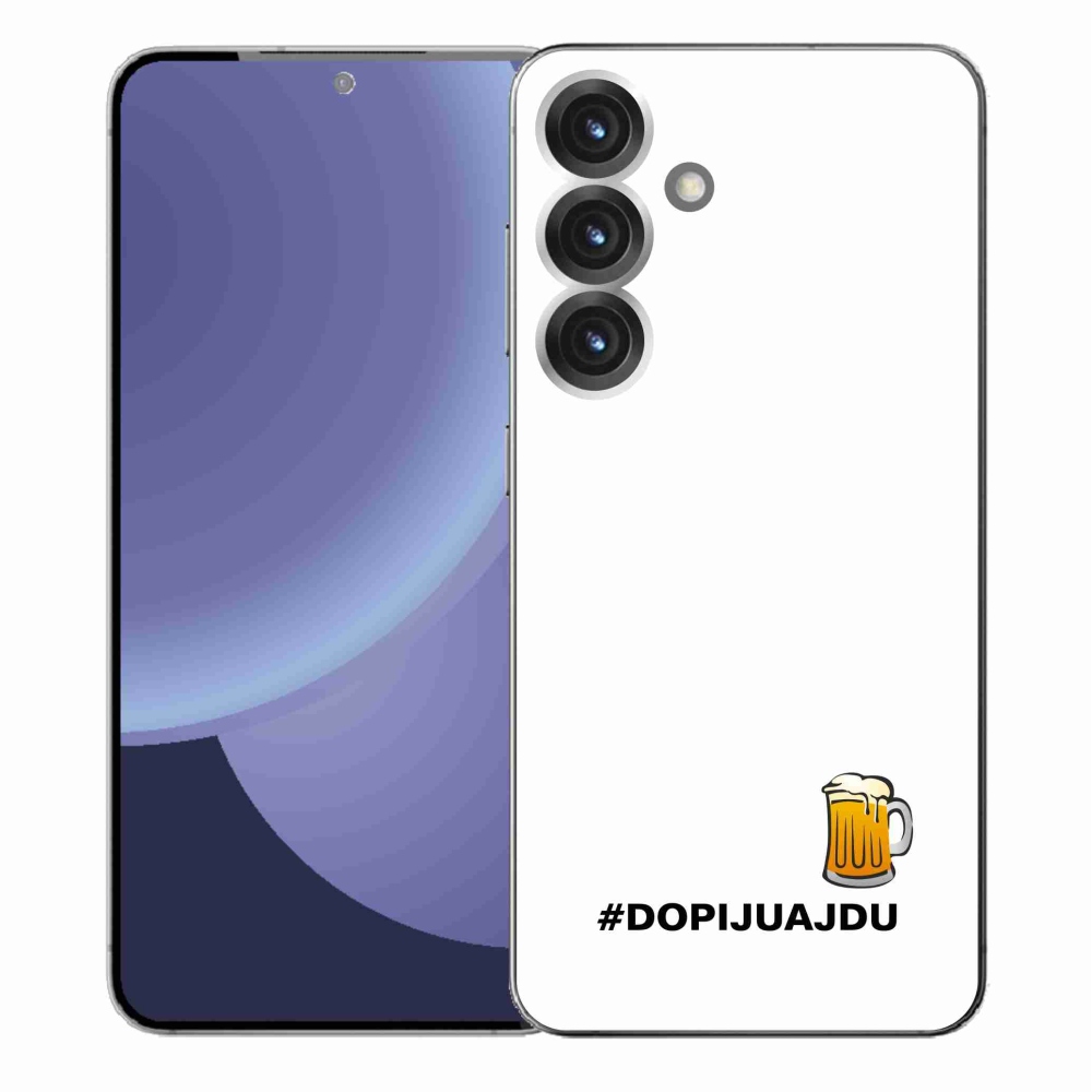 Gél borítás mmCase Samsung Galaxy S25+ - sör motívum 1 fehér háttér