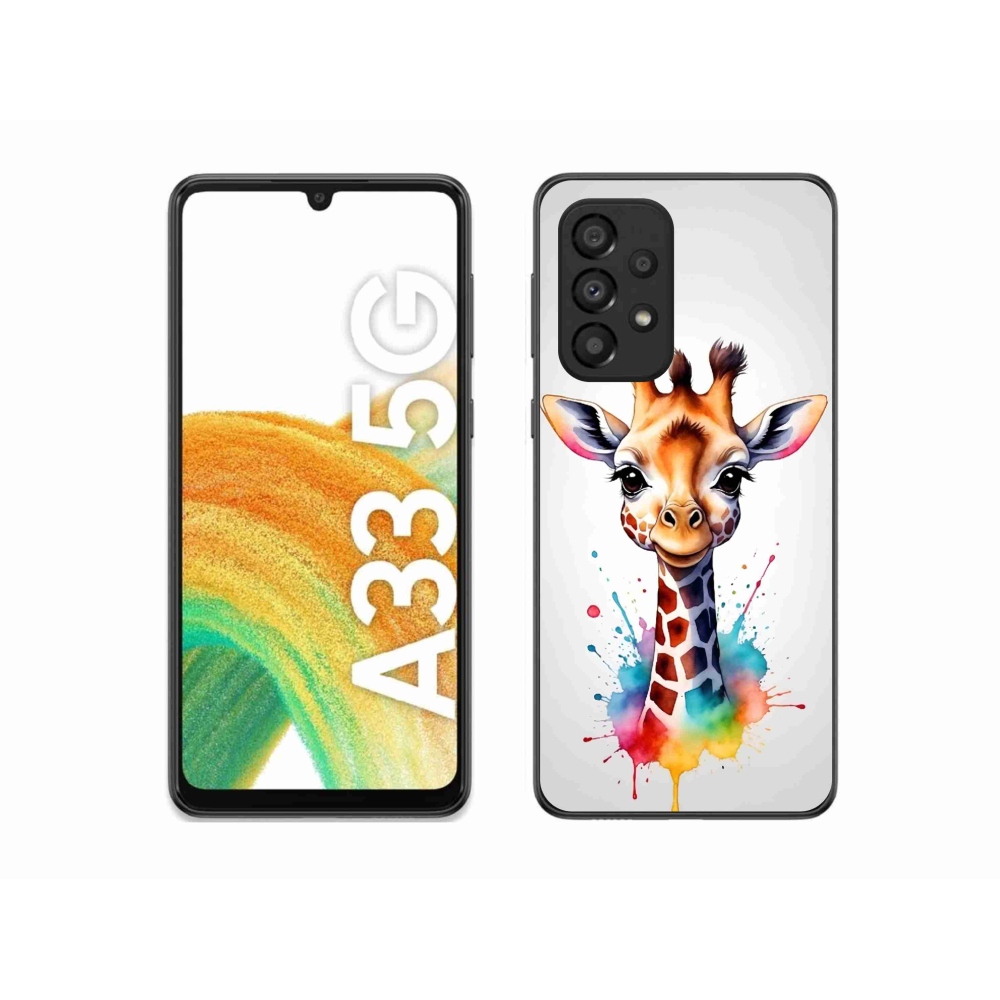 Gél védőhuzat mmCase Samsung Galaxy A33 5G - zsiráf 1