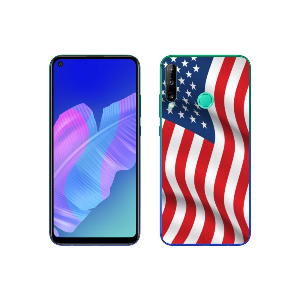 Gél borító mmCase a mobil Huawei P40 Lite E - amerikai zászlóhoz