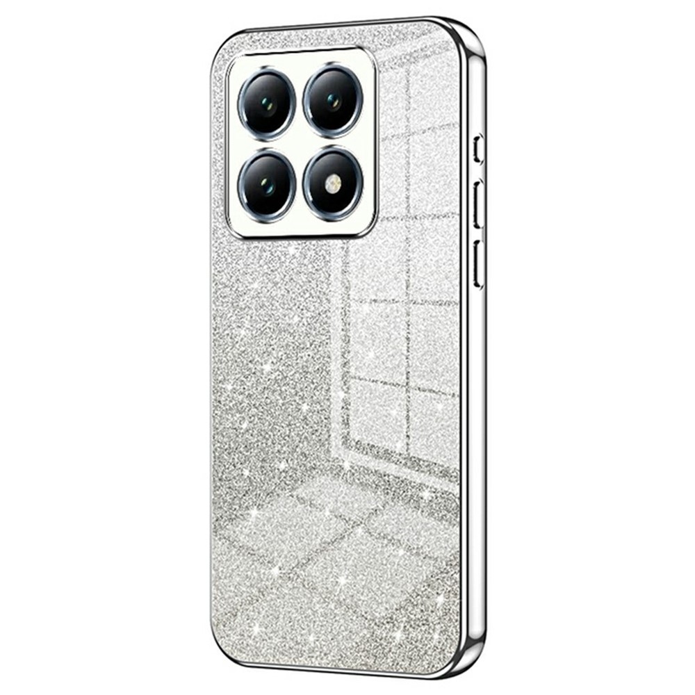 Vágott zselés csillogó tok Xiaomi 14T Pro - ezüst