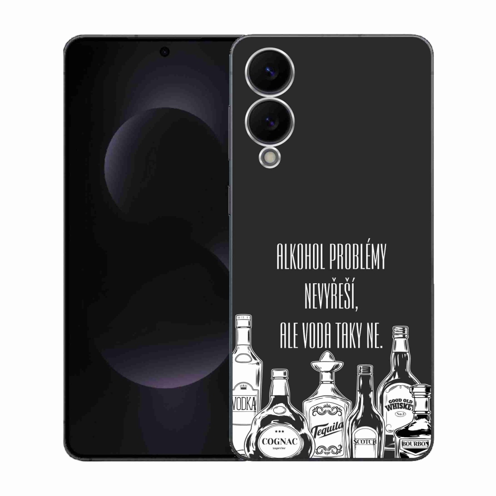 Gél borító mmCase Samsung Galaxy S25 Edge készülékhez - vicces szöveges fekete háttér