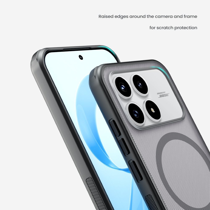 Nillkin Super Frosted PRO mágneses hátlap a Poco F8 Pro számára Átlátszó fekete