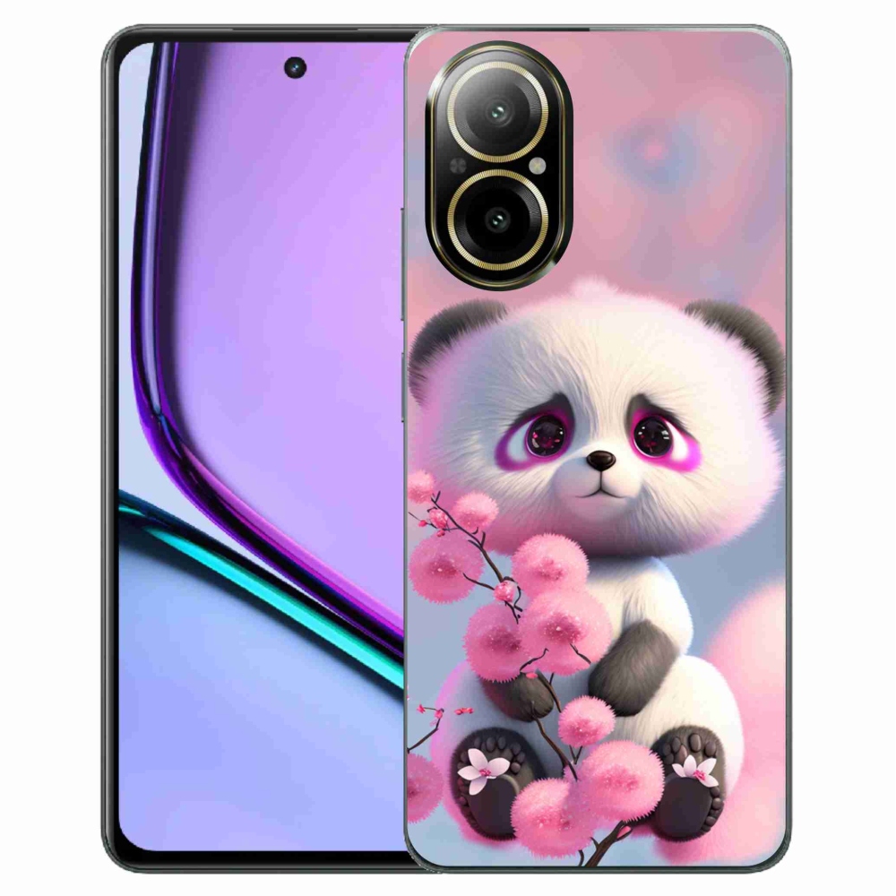 Gél borító mmCase a Realme C67 készülékhez - aranyos panda 1