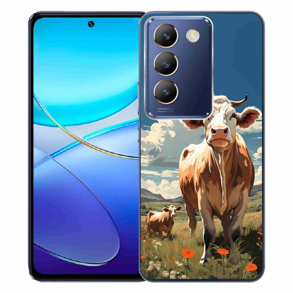 Gél borítás mmCase a Vivo V40 SE 4G/5G készülékhez - tehenek a réten