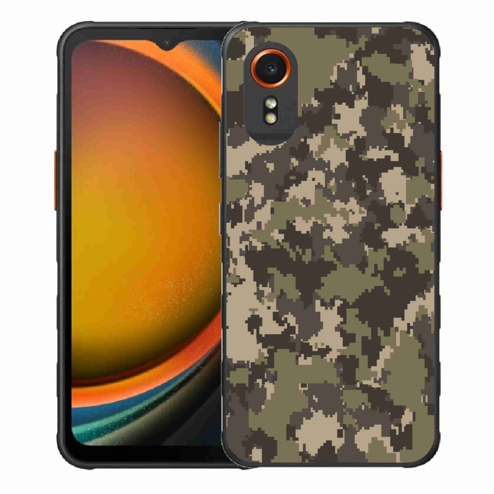 Zselés borítás mmCase Samsung Galaxy Xcover 7 készülékhez - terepszínű minta 12