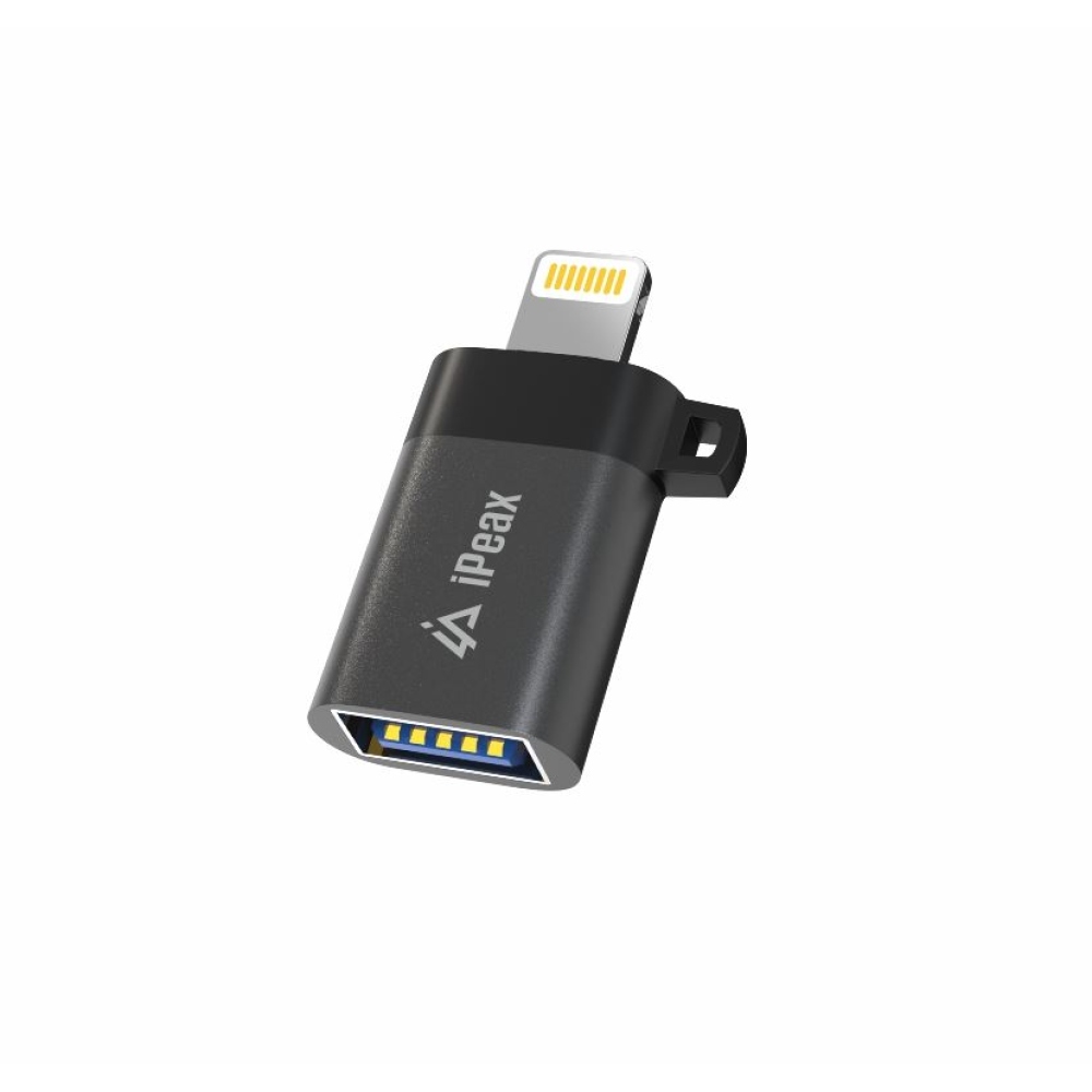 iPEAX Lightning/USB-A OTG adapter (női) - Fekete