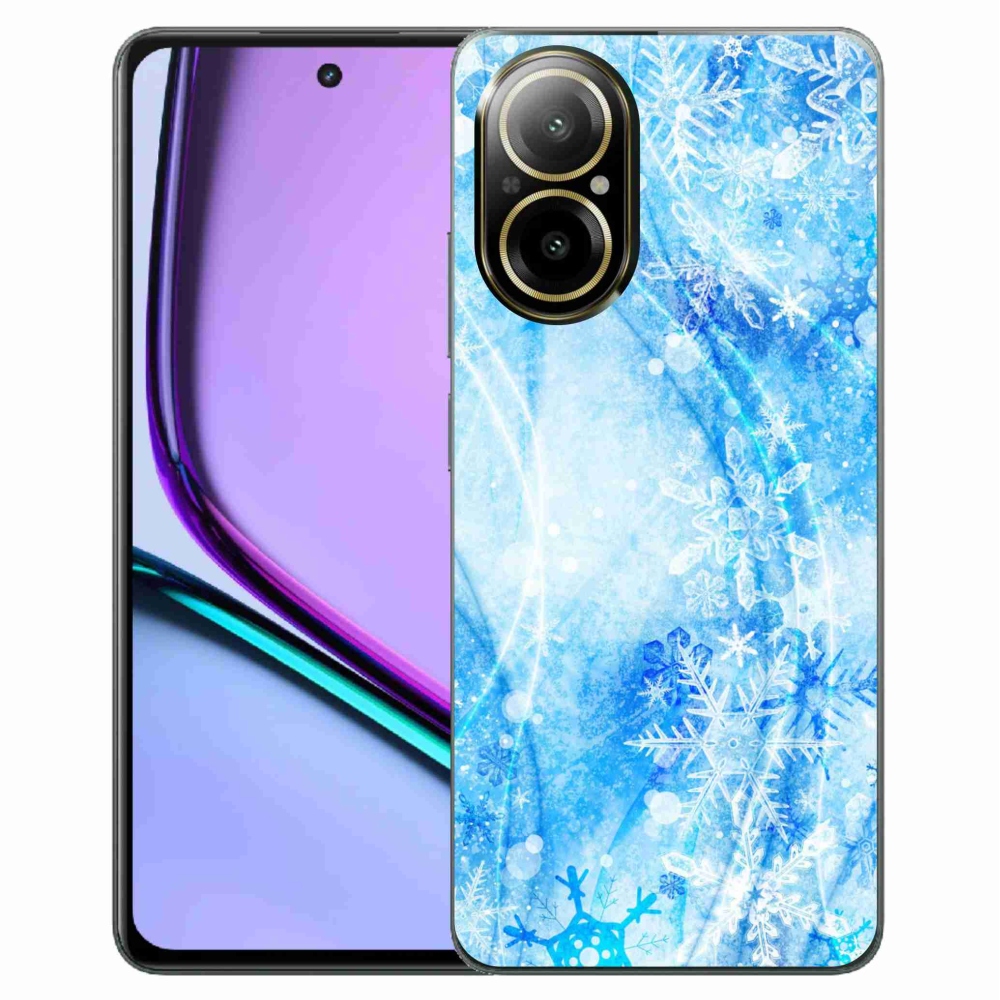 Gél borító mmCase a Realme C67 készülékhez - hópelyhek