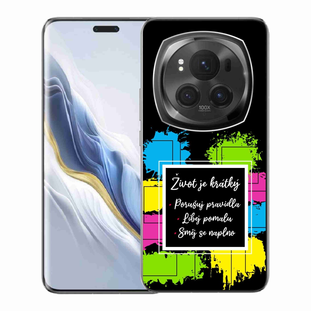 Gél borítás mmCase a Honor Magic 6 Pro 5G készülékhez - Idézet 5 fekete háttér