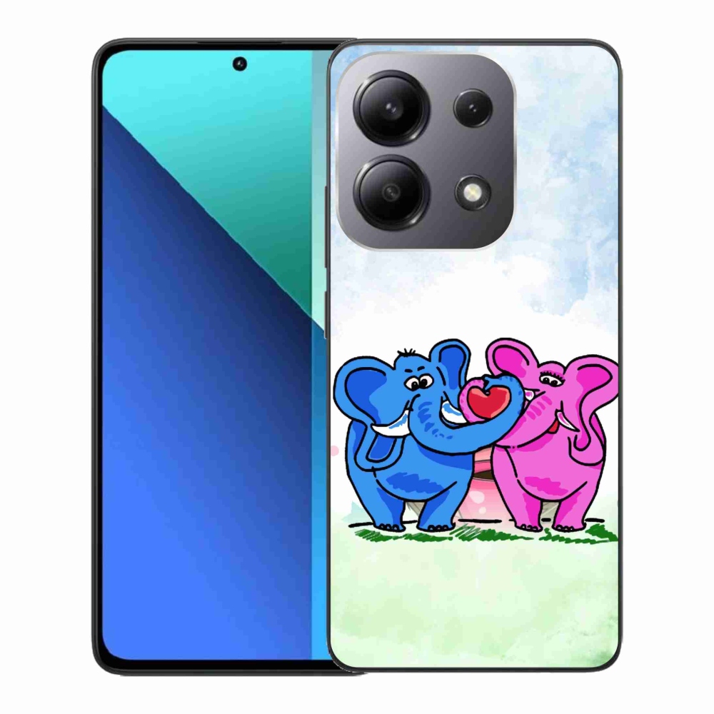 Gél borítás mmCase a Xiaomi Redmi Note 13-hoz - szerelmes elefántok