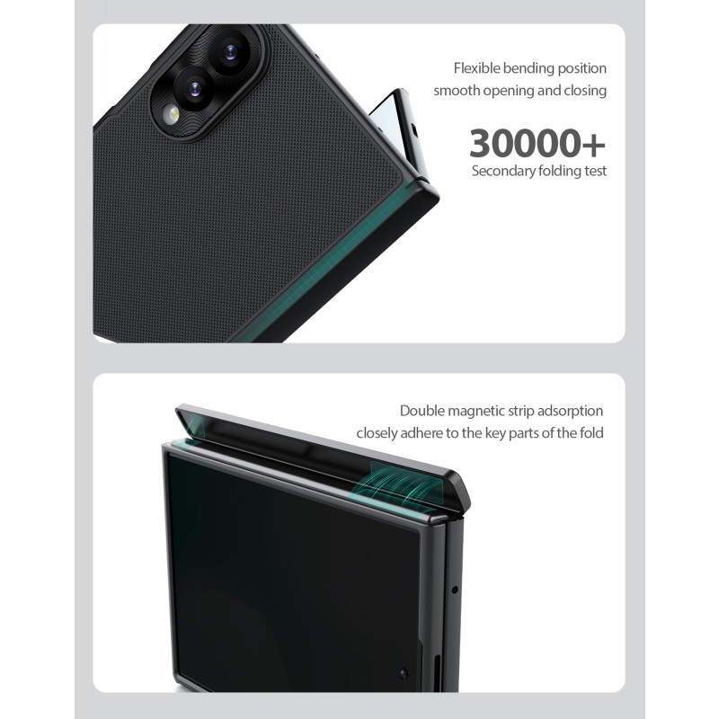 Nillkin Super Frosted FOLD mágneses hátlap a Samsung Galaxy Z Fold 8-hoz, fekete