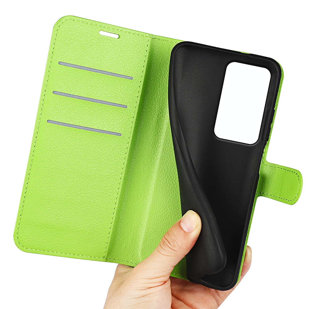 Litchi könyv tok Xiaomi Redmi 15 4G/5G (171mm) - zöld