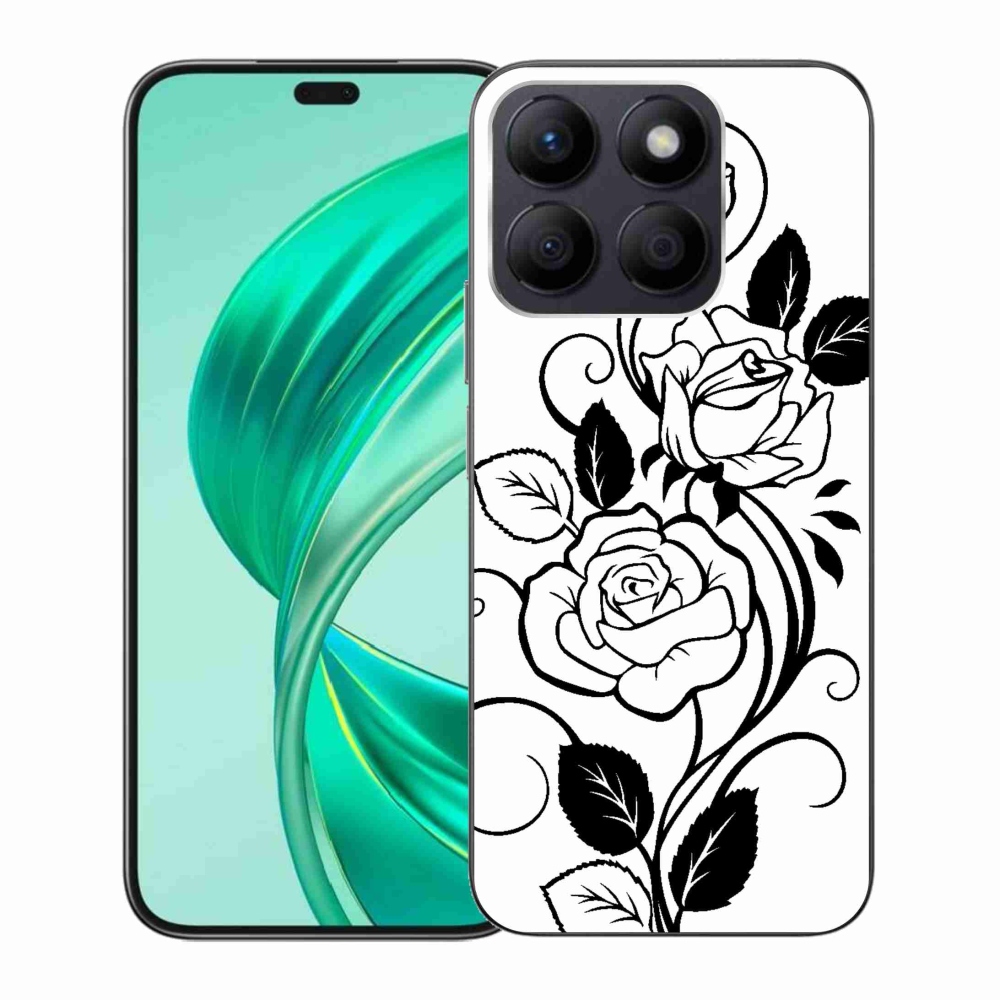 Zselés borítás mmCase a Honor X8b készülékhez - fekete és fehér rózsa